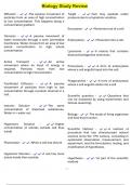 Biology Study Review