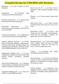 Complete Review for C365 WGU with Solutions