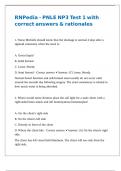 RNPedia - PNLE NP3 Test 1 with correct answers & rationales 