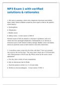 NP3 Exam 1 with verified solutions & rationales