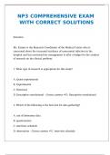 NP3 COMPREHENSIVE EXAM WITH CORRECT SOLUTIONS