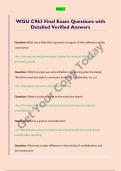 WGU C963 Final Exam Questions with  Detailed Verified Answers