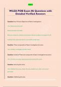 WLEA POB Exam &num;6 Questions with  Detailed Verified Answers