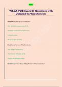 WLEA POB Exam &num;1 Questions with  Detailed Verified Answers