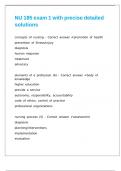 NU 185 exam 1 with precise detailed solutions