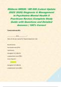 Midterm NR606 &sol; NR 606 &lpar;Latest Update 2025&sol; 2026&rpar; Diagnosis & Management in Psychiatric-Mental Health II Practicum Review &vert;Complete Study Guide with Questions and Detailed Answers &vert; 100&percnt; Correct 