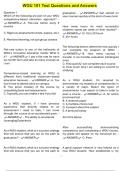 WGU 101 Test Questions and Answers