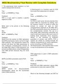 WGU Biochemistry Final Review with Complete Solutions