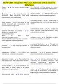WGU C165 Integrated Physical Sciences with Complete Solutions