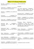 WGU C175 Study Notecards
