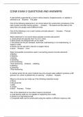 CONE EXAM 2 QUESTIONS AND ANSWERS