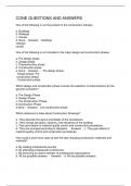 CONE QUESTIONS AND ANSWERS
