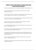PRIORITY HEALTH 2022 PRODUCT CERTIFICATION EXAM QUESTIONS AND ANSWERS