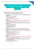 HESI CAT Exit Exam &ndash; Computerized Adaptive Testing with Latest 2025 Questions