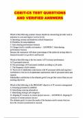 CGEIT-C5 TEST QUESTIONS AND VERIFIED ANSWERS