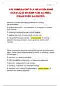 ATI FUNDAMENTALS REMEDIATION  EXAM 2025 BRAND NEW ACTUAL  EXAM WITH ANSWERS&period;