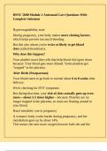 BSNC 5000 Module 1 Antenatal Care Questions With Complete Solutions