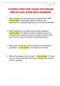 FLORIDA CORE PEST EXAM 2025 BRAND  NEW ACTUAL EXAM WITH ANSWERS&period; 