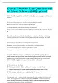 Chapter 7 Revision Exam Questions with All Solved Solutions &lpar;2025&rpar; Updated&period;