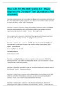 Real Life RN Mental Health 4&period;0 - Major Depressive Disorder Test Questions And Answers&period;