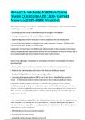 Research methods N262B midterm review Questions And 100&percnt; Correct Answers &lpar;2025-2026&rpar; Updated&period;