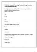 NURS314 Sherpath Assessing Chest and Lungs Questions With Complete Solutions