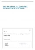 2025 PACE EXAM 161 QUESTIONS WITH COMPLETE SOLUTIONS&excl;&excl;
