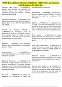 WGU Data Driven Decision Making - C207 Test Questions and Answers Graded A&plus;