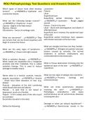 WGU Pathophysiology Test Questions and Answers Graded A&plus;
