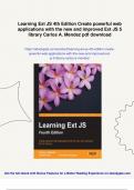 Learning Ext JS 4th Edition Create powerful web applications with the new and improved Ext JS 5 library Carlos A&period; Mendez - Digital Download