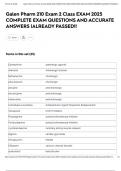 Galen Pharm 210 Exam 2 Class EXAM 2025 COMPLETE EXAM QUESTIONS AND ACCURATE ANSWERS &vert;ALREADY PASSED&excl;&excl;