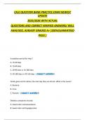 CALE QUESTION BANK-PRACTICE EXAM NEWEST  UPDATE 2025&sol;2026 WITH ACTUAL QUESTIONS AND CORRECT VERIFIED ANSWERS&sol; WELL ANALYSED&comma; ALREADY GRADED A&plus; &lpar;100&percnt;GUARANTEED PASS&excl; &rpar;