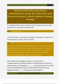 North Carolina Nursing Home  Administrator Study Set Questions and  Correct Answers&sol; Latest Update &sol; Already  Graded