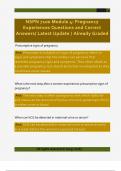 NSPN 7100 Module 4&colon; Pregnancy  Experiences Questions and Correct  Answers&sol; Latest Update &sol; Already Graded