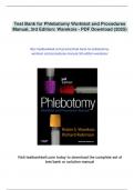Test Bank for Phlebotomy Worktext and Procedures Manual&comma; 3rd Edition&colon; Warekois - Digital Download
