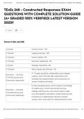 TExEs 268 - Constructed Responses EXAM QUESTIONS WITH COMPLETE SOLUTION GUIDE &lpar;A&plus; GRADED 100&percnt; VERIFIED&rpar; LATEST VERSION 2025&excl;&excl;