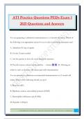 ATI Practice Questions PEDs Exam 1 2025 Questions and Answers