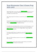 Texas Wastewater Class A Exams Prep 2024-2025 