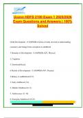 UConn HDFS 2100 Exam 1 Review 2025&sol;2026 &ndash; 100&plus; Solved Questions on Child Development&comma; Theories&comma; Prenatal Growth&comma; Language & Attachment