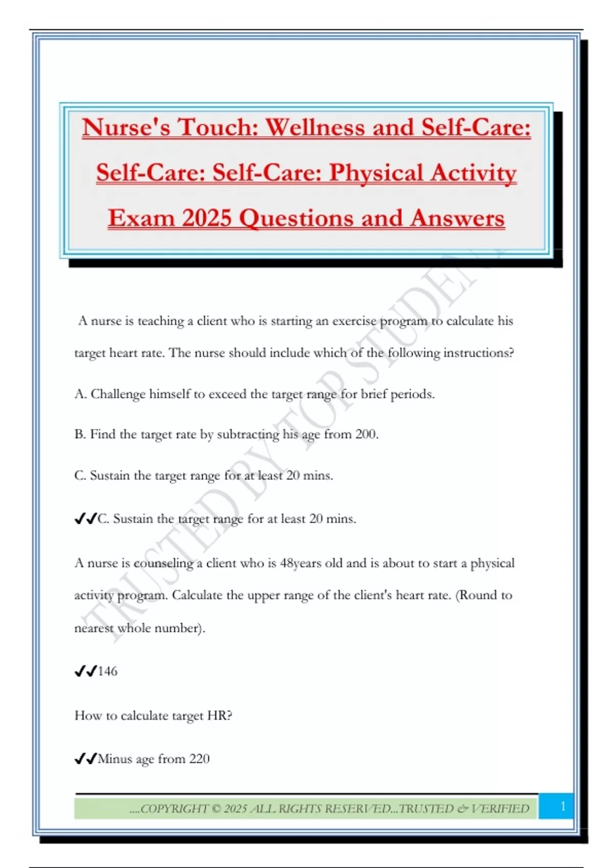Nurse's Touch: Wellness and Self-Care: Self-Care: Self-Care: Physical ...