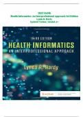 Health Informatics&colon; An Interprofessional Approach &ndash; Hardy & Hebda &ndash; 3rd Edition &ndash; Complete Test Bank with Chapter-Wise Questions