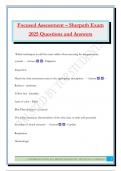 Focused Assessment &ndash; Sherpath Exam 2025 Questions and Answers