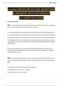 U WORLD NCLEX-PN ACTUAL QUESTIONS & ANSWERS WITH RATIONALES