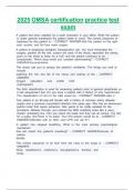 2025 OMSA certification practice test  exam 