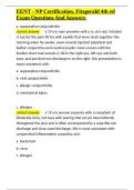 EENT - NP Certification&comma; Fitzgerald 4th ed Exam Questions And Answers&period;docx
