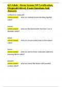 623 Adult - Derm System NP Certification&comma; Fitzgerald 4th ed&period; Exam Questions And Answers&period;docx