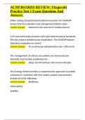 ACNP BOARDS REVIEW Fitzgerald Practice Test 1 Exam Questions And Answers&period;docx