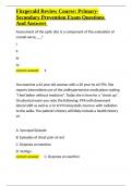 Fitzgerald Review Course Primary-Secondary Prevention Exam Questions And Answers&period;docx