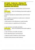 623 Adult - Endocrine - Diabetes NP Certification&comma; Fitzgerald 4th ed Exam Questions And Answers&period;docx