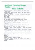 AAA Food Protection Manager Practice  Exam 2024&sol;2025 